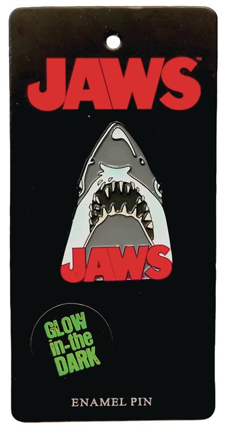 JAWS GLOW IN THE DARK ENAMEL PIN (C: 1-1-2)
