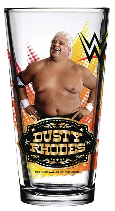 TOON TUMBLERS WWE DUSTY RHODES PINT GLASS (C: 1-1-2)