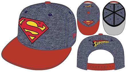SUPERMAN HUGE LOGO 950 GRY/BLK HTHR SNAP BACK CAP (C: 1-1-2)
