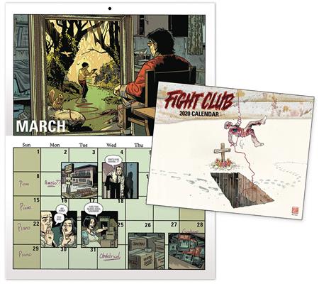 Fight Club 2020 Calendar C 0 1 2 Discount Comic Book Service