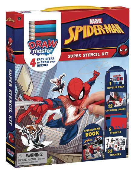 MARVEL DRAWMASTER SPIDER-MAN STENCIL KIT (C: 1-1-2)