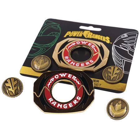 POWER RANGERS LEGACY MORPHER GREEN/WHITE PIN SET 5PC ASST (C