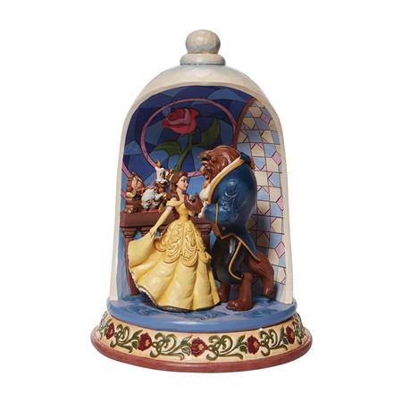 DISNEY TRADITIONS BEAUTY & THE BEAST DOME 10.3IN STATUE (C: