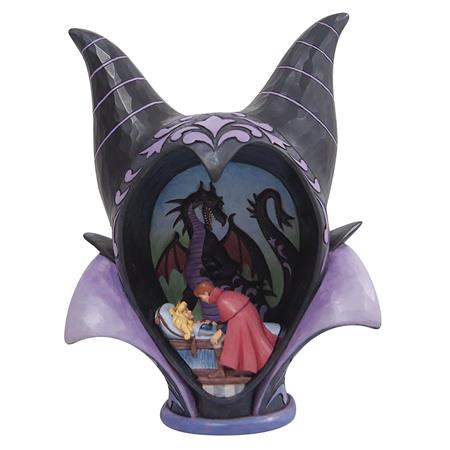 DISNEY TRADITIONS MALEFICENT HEADDRESS SCENE 10.25IN STATUE