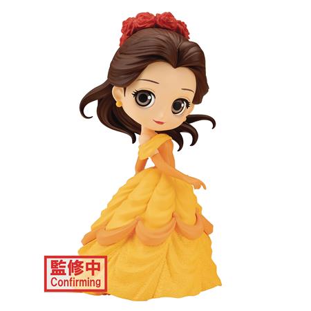 DISNEY Q POSKET BELLE FLOWER STYLE VER A FIG (C: 1-1-2)