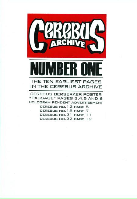 CEREBUS ARCHIVE VOL 01 (C: 0-1-0)