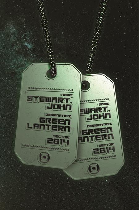 GREEN LANTERN WAR JOURNAL #1 CVR E JOHN STEWART GLOW-IN-THE-DARK DOG TAG CARD STOCK VAR