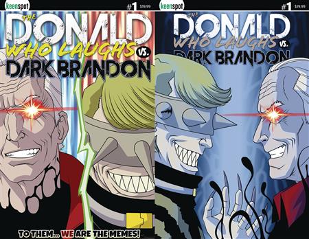 DONALD WHO LAUGHS VS DARK BRANDON #1 CVR H HOLOFOIL FLIP CVR