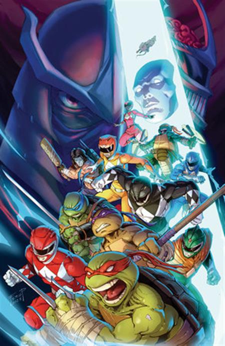 MIGHTY MORPHIN POWER RANGERS/TEENAGE MUTANT NINJA TURTLES III #2 CVR H 1:100 INCV VARIANT (FULL ART FOIL PE)