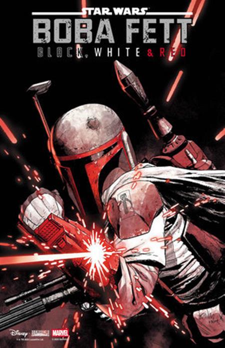 STAR WARS BOBA FETT BLACK WHITE & RED #1 1:25 LEINIL YU VARIANT