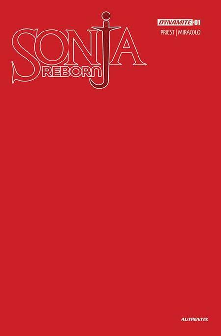 SONJA REBORN #1 CVR U FOC BONUS RED BLANK AUTHENTIX VAR