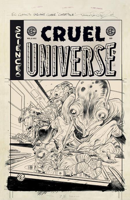 EC CRUEL UNIVERSE 2 #2 (OF 12) CVR D INC 1:20 TOM FOWLER B&W ARTIST EDITION VAR