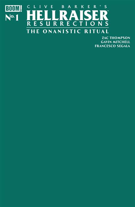 HELLRAISER RESURRECTIONS - THE ONANISTIC RITUAL #1 C GREEN BLANK SKETCH VARIANT (MR)