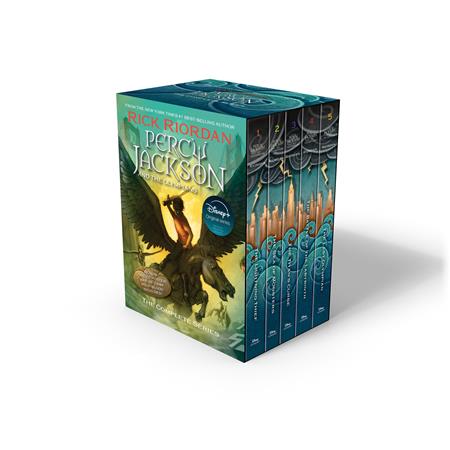 PERCY JACKSON AND THE OLYMPIANS 5 BOOK PAPERBACK BOXED SET (W/POSTER) TP