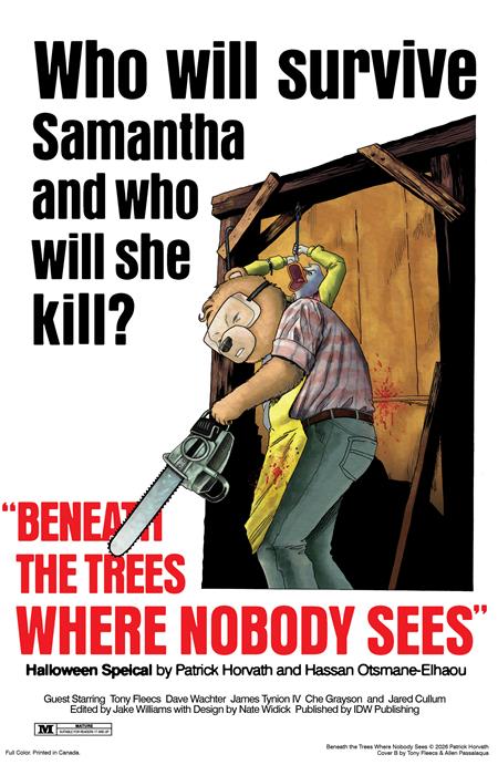 BENEATH THE TREES WHERE NOBODY SEES HALLOWEEN SPECIAL VARIANT B (FLEECS MOVIE HOMAGE COVER) (MR)