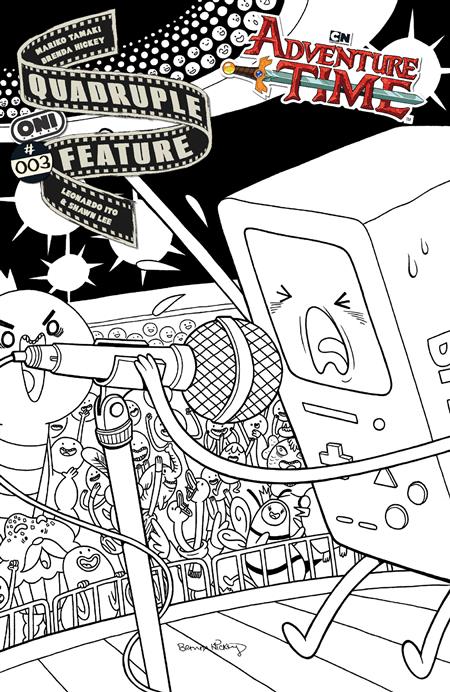 ADVENTURE TIME QUADRUPLE FEATURE #3 CVR D INC 1:20 BRENDA HICKEY B&W VAR