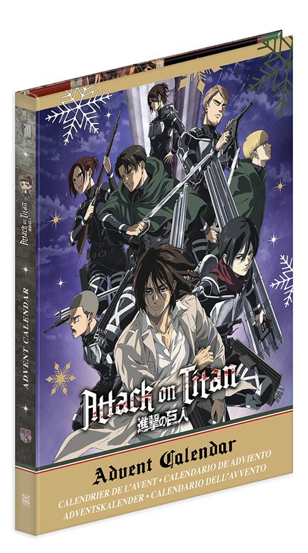 ATTACK ON TITAN THE OFFICIAL ADVENT CALENDAR 24 DAYS OF EXCLUSIVE GIFTS AND SURPRISES