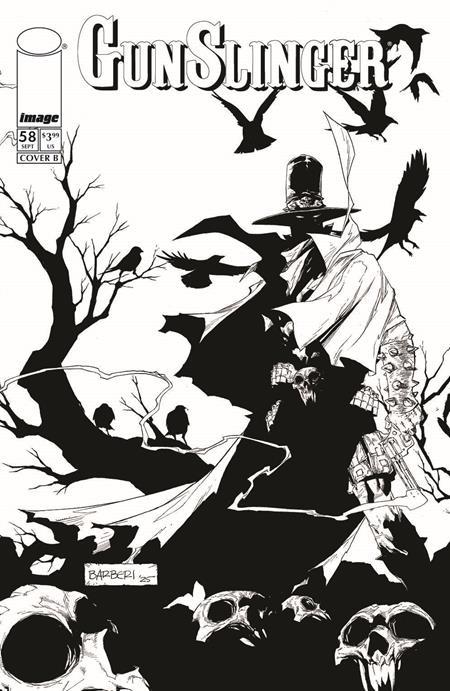 GUNSLINGER SPAWN #58 CVR B CARLO BARBERI B&W VAR