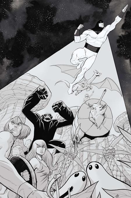SPACE GHOST VS THE HERCULOIDS #1 CVR O INC 1:5 DREW MOSS LINE ART VIRGIN  VAR