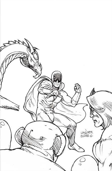 SPACE GHOST VS THE HERCULOIDS #1 CVR P INC 1:7 JOSEPH MICHAEL LINSNER LINE ART VIRGIN VAR
