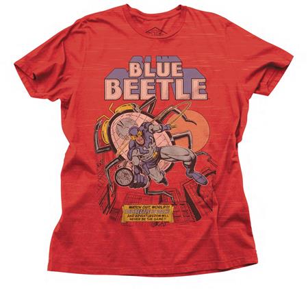 BLUE BEETLE PX RED HEATHER T/S LG (C: 1-1-1)