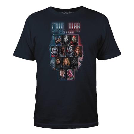CAPTAIN AMERICA 3 SELECT A PLAYER NAVY T/S LG (C: 1-1-0)