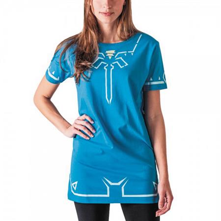 LOZ BREATH OF THE WILD LINK TURQUOISE T/S DRESS MED (C: 1-0-