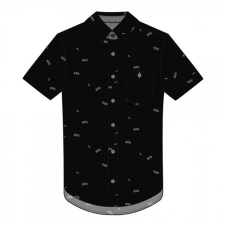 DC BATMAN LOGO WOVEN BUTTON UP SHIRT MED (C: 1-1-2)
