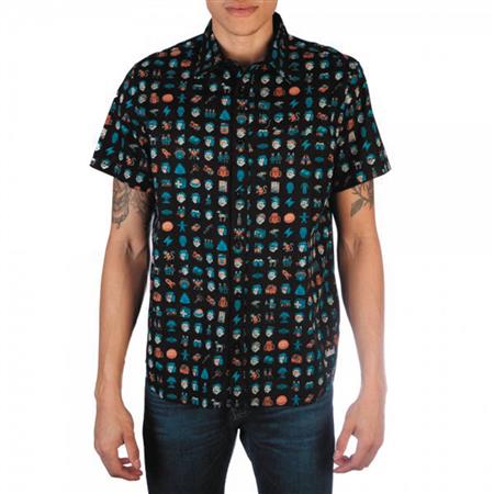 FALLOUT ICONS WOVEN BUTTON UP SHIRT LG (C: 1-0-2)