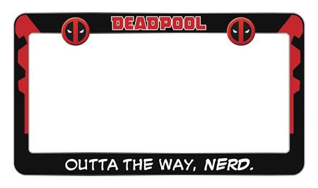 DEADPOOL NERD METAL LICENSE PLATE FRAME (C: 1-1-2)