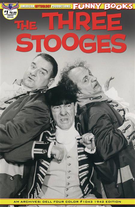 THREE STOOGES FOUR COLOR 1942 #1 LTD ED B&W PHOTO CVR