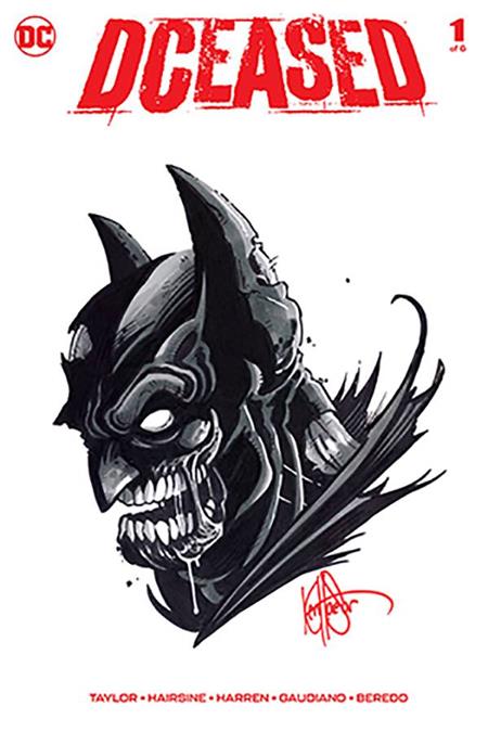 DF DCEASED #1 SGN RMRK HAESER BATMAN SKETCH