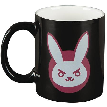 OVERWATCH D.VA LOGO BLACK CERAMIC MUG (C: 1-1-2)