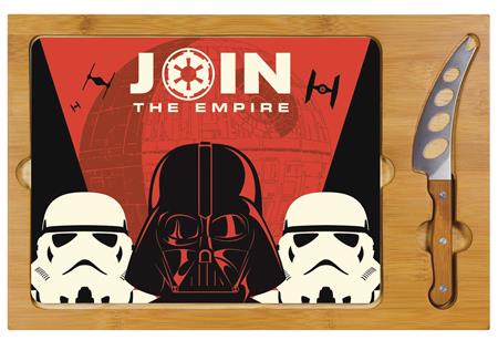 STAR WARS EMPIRE ICON GLASS TOP TRAY AND KNIFE SET (C: 1-1-2