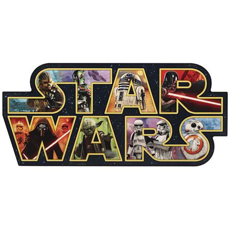 STAR WARS CAST LOGO COLLAGE WOOD WALL ART (C: 1-1-2)