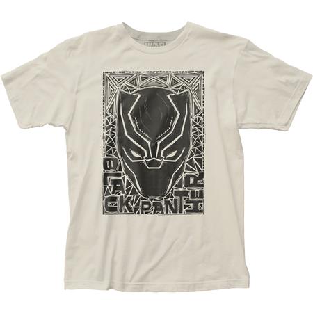 MARVEL BLACK PANTHER FACE WOODCUT T/S MED (C: 1-1-2)