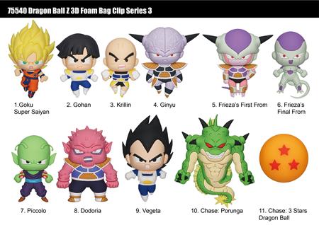 DRAGON BALL Z SERIES3 3D FOAM BAG CLIP 24PC BMB DS (C: 1-1-2