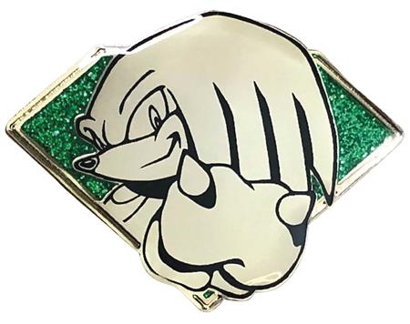 SONIC THE HEDGEHOG GOLDEN KNUCKLES EMERALD PIN (C: 1-1-2)