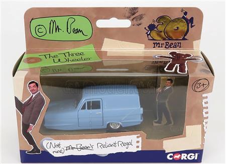 MR BEAN RELIANT REGAL BLUE 1/36 SCALE CORGI DIECAST (Net) 