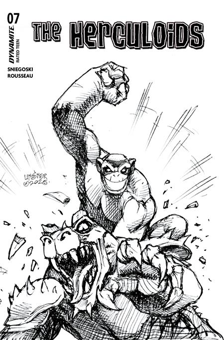 HERCULOIDS #7 CVR E 10 COPY INCV LINSNER LINE ART