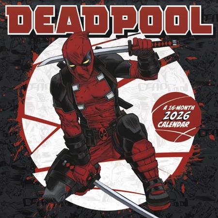 DEADPOOL 16 MONTH 2026 WALL CALENDAR 