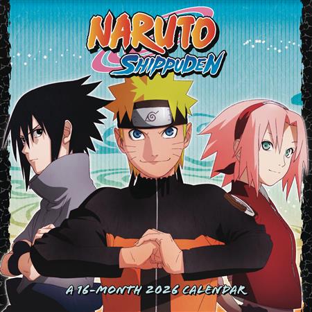 NARUTO SHIPPUDEN 16 MONTH 2026 WALL CALENDAR 