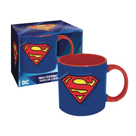 SUPERMAN LOGO 18OZ EMBOSSED CERAMIC MUG (Net) 