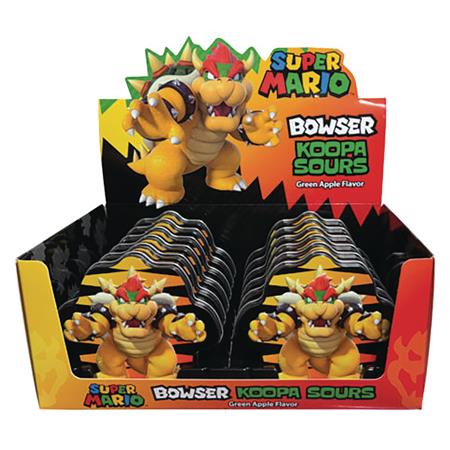 NINTENDO BOWSER KOOPA SOUR CANDY TIN 12PC DISPLAY (Net)