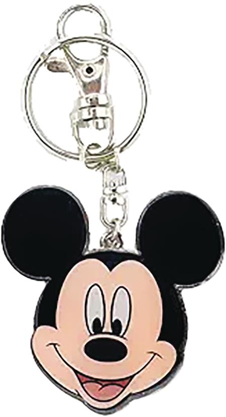 DISNEY MICKEY MOUSE 2 SIDED COLOR FACE KEYCHAIN (Net)