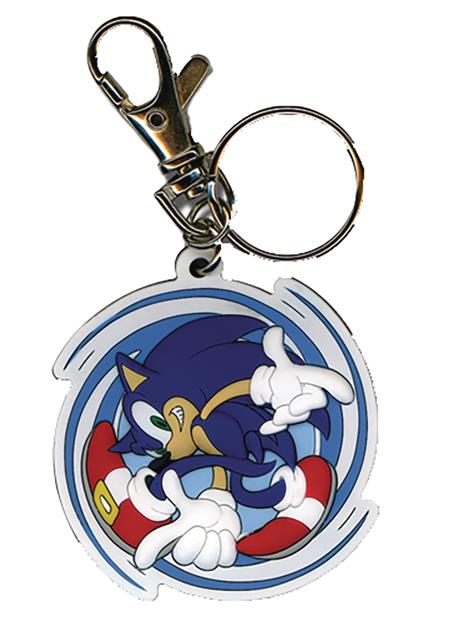 SONIC THE HEDGEHOG SPINNING SONIC PVC KEYCHAIN (Net)
