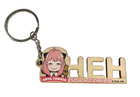 SPY X FAMILY ANYAS HEH FACE WOODEN KEYCHAIN (Net)