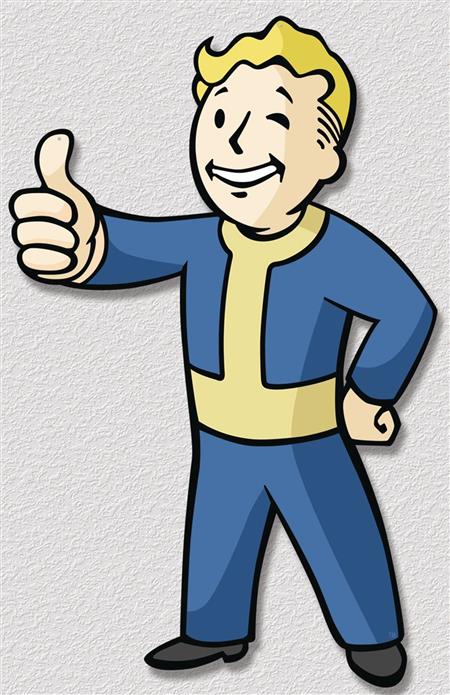 FALLOUT VAULT BOY PX DIE-CUT 6X9 METAL SIGN (Net)