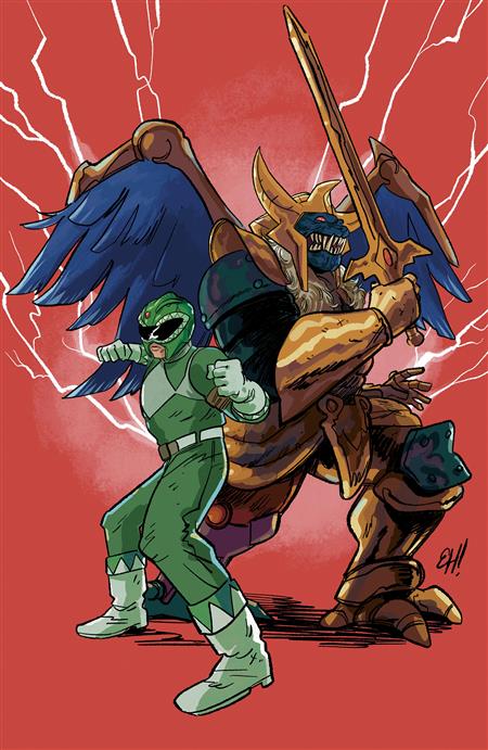 POWER RANGERS GREEN #1 K 1:75 INCV VARIANT (FULL ART HENDERSON)