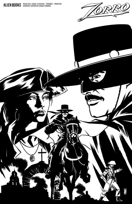 ZORRO #3 VARIANT D (FORNÉS B&W)